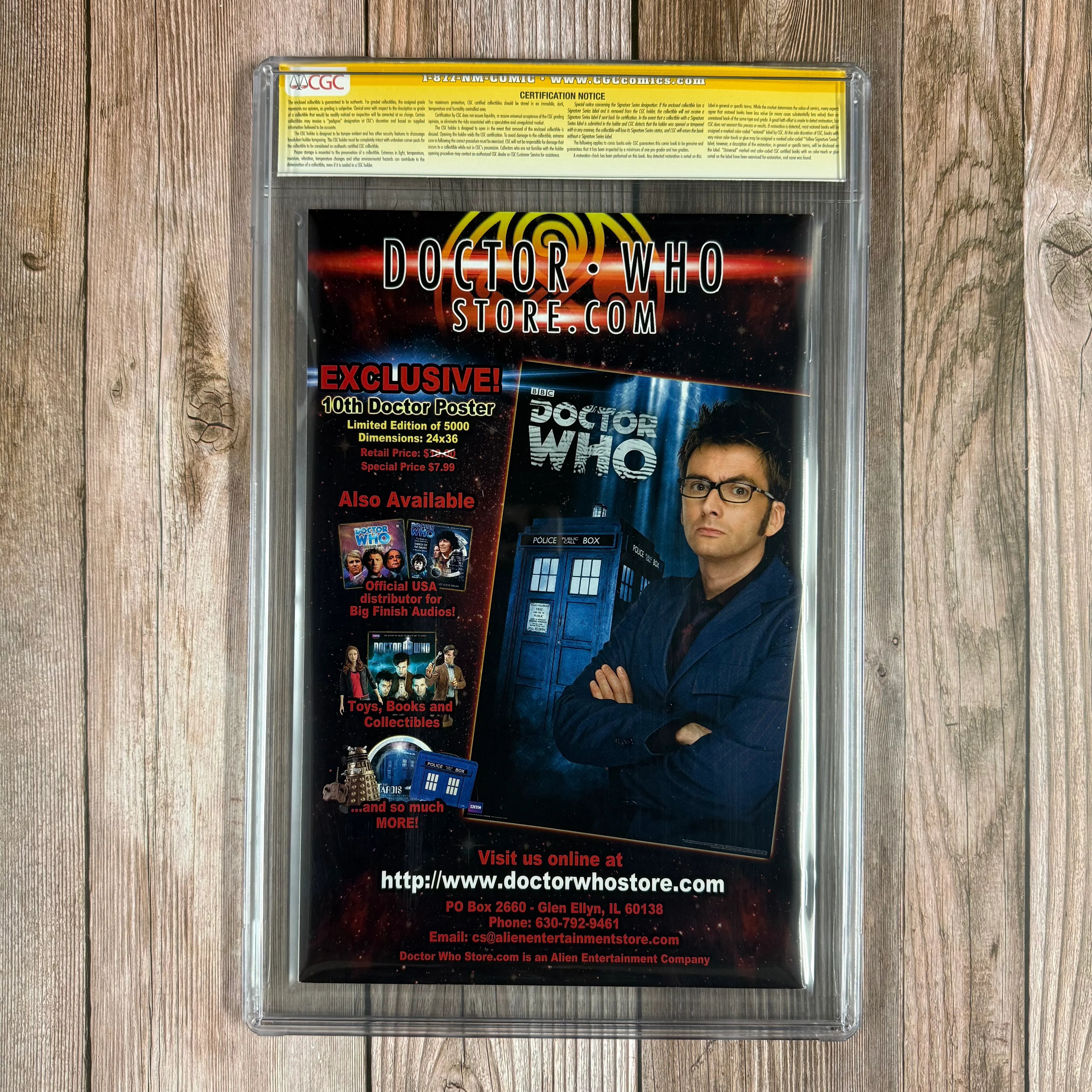 Doctor Who: The Twelfth Doctor #2 CGC 9.8 WP 1:10 Retailer Incentive Edition Photo Cover SS Signed by Jenna Coleman (cert:4004) - Image 2
