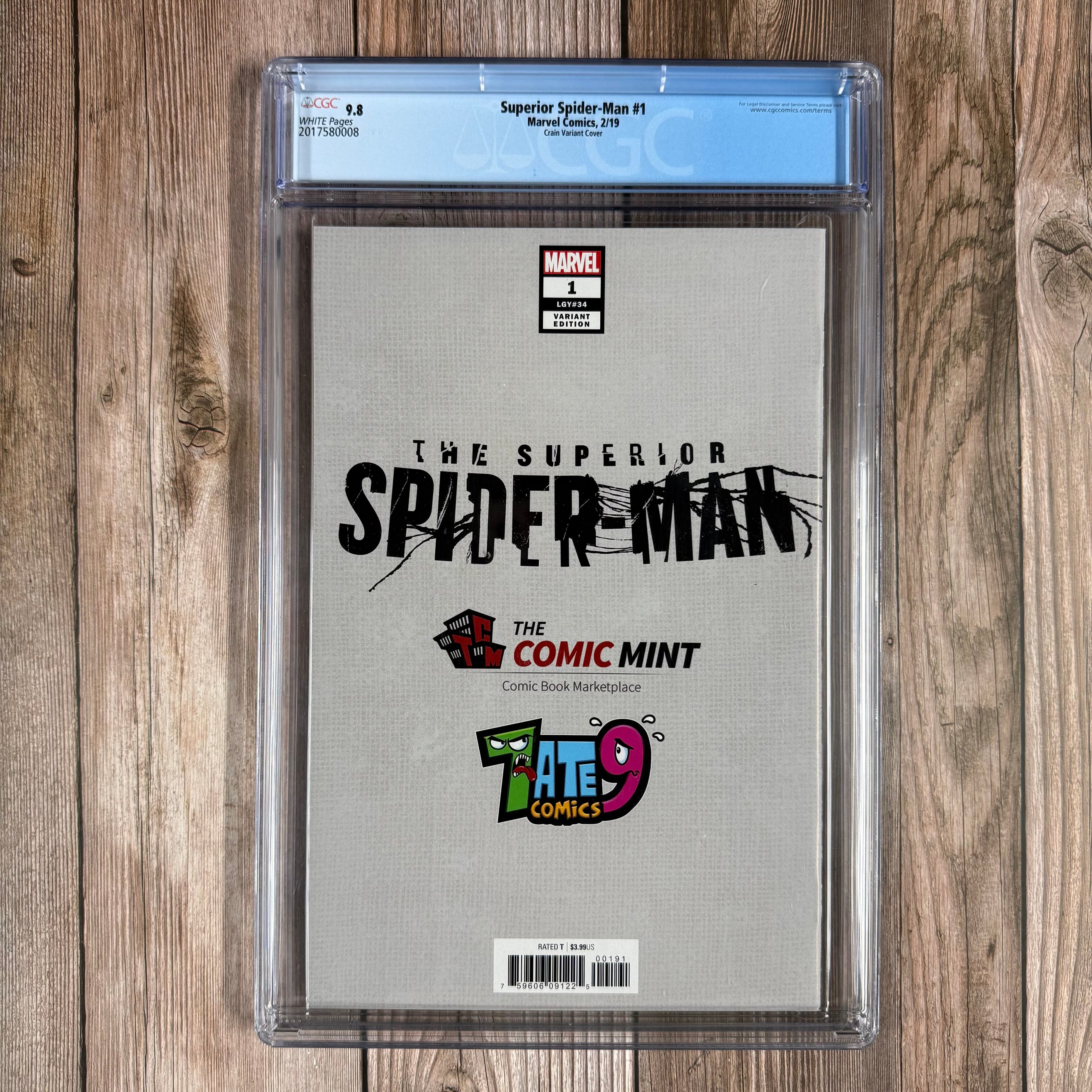 Superior Spider-Man #1 CGC 9.8 WP The Comic Mint / 7 Ate 9 Comics exclusive., Crain Variant Cover (cert:0008) - Image 2