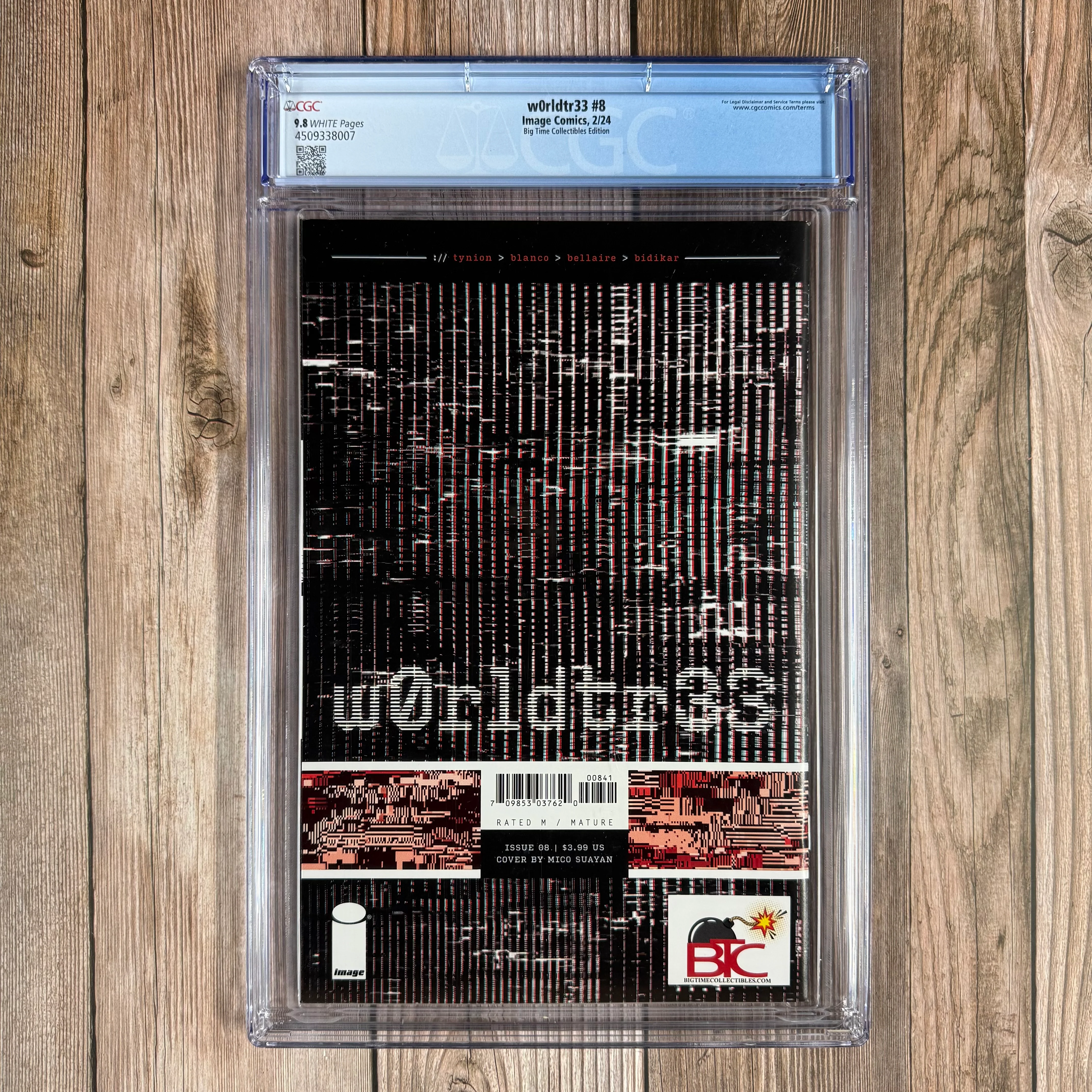 W0rldtr33 #8 CGC 9.8 WP Mico Suayan cover, Big Time Collectibles Variant Edition, Tupac Shakur "All Eyez on Me" Homage - Image 2
