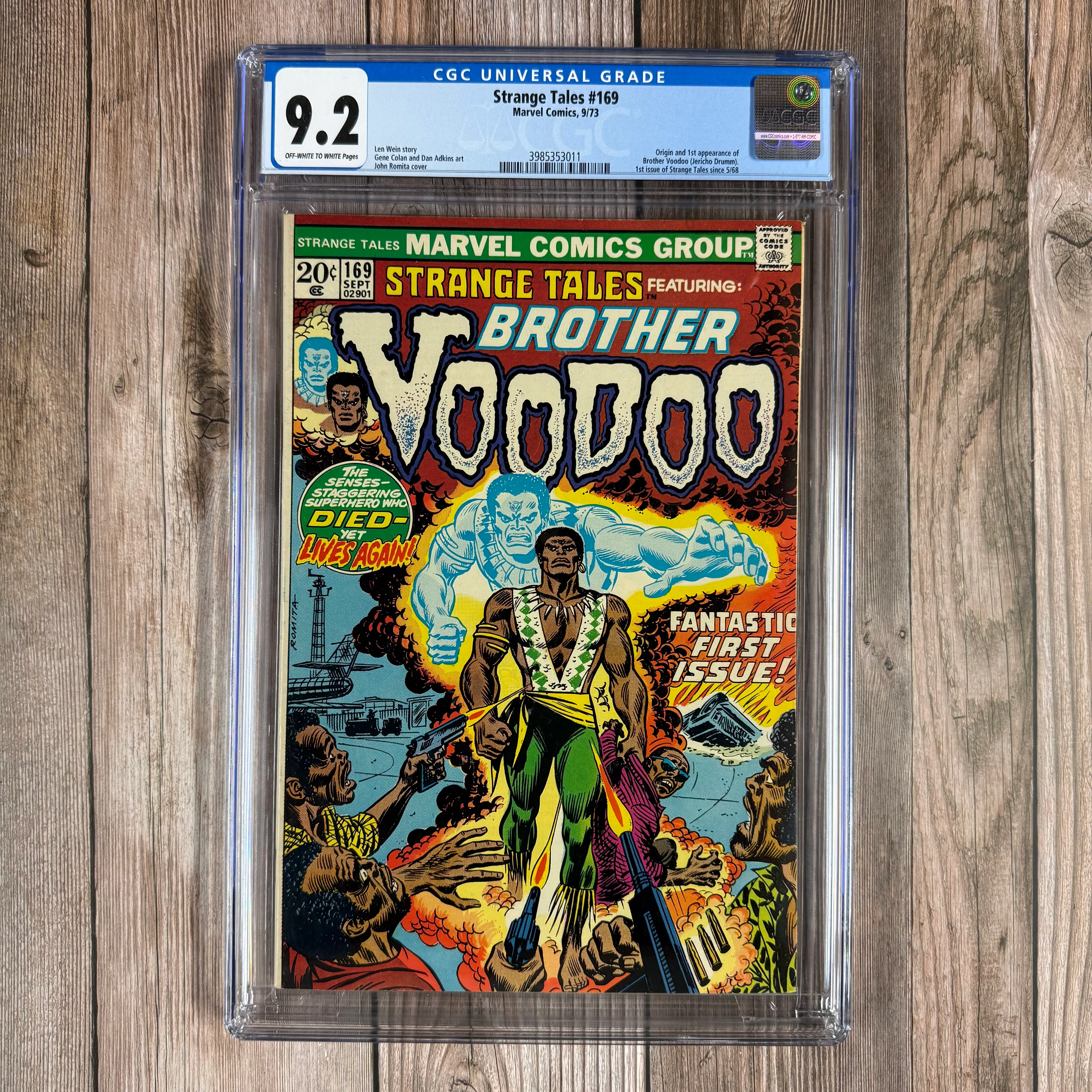 Strange Tales #169 CGC 9.2 1st appearance of Brother Voodoo (Jericho Drumm) and Daniel Drumm