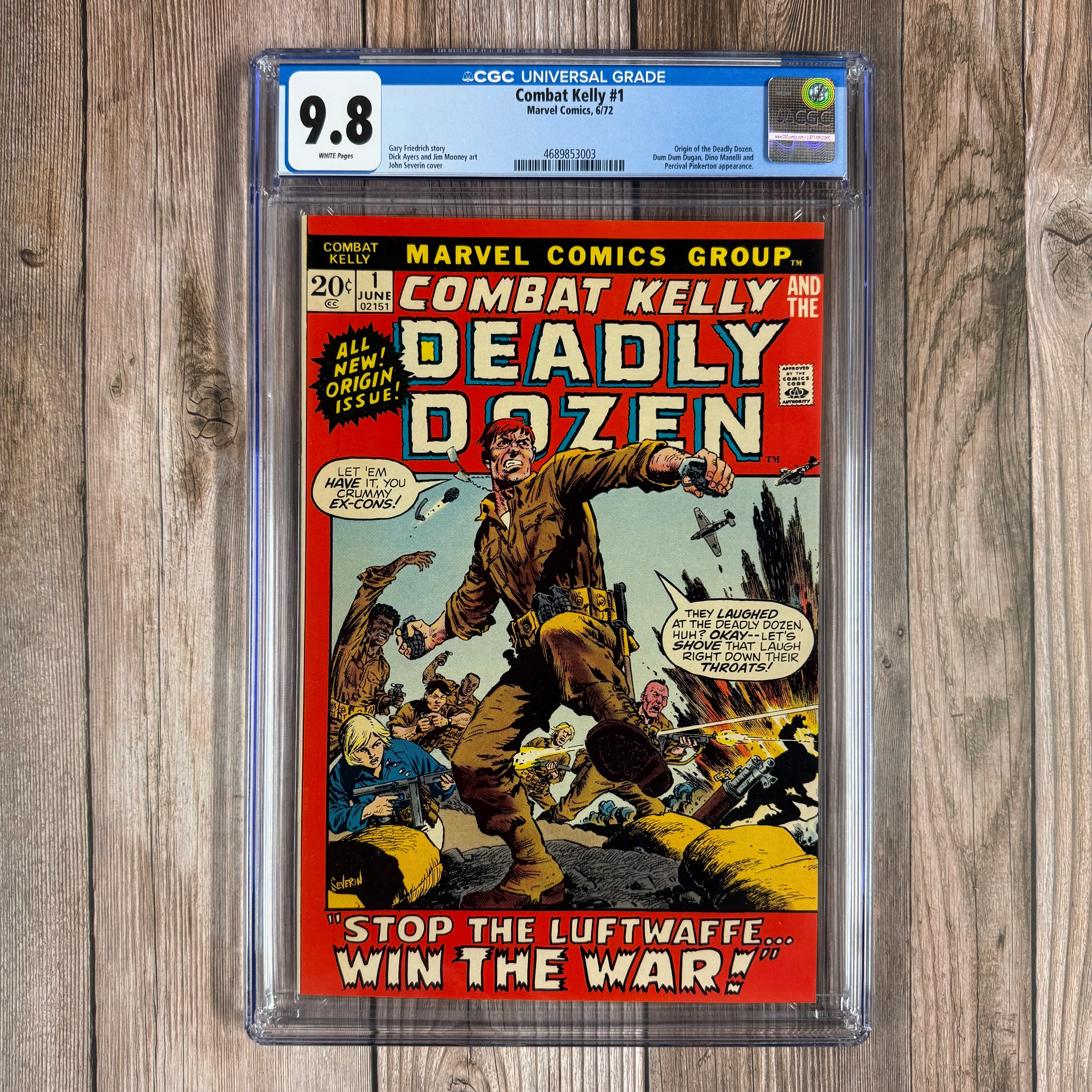Combat Kelly #1 CGC 9.8 WP Cover Art by Dick Ayers Origin of Combat Kelly