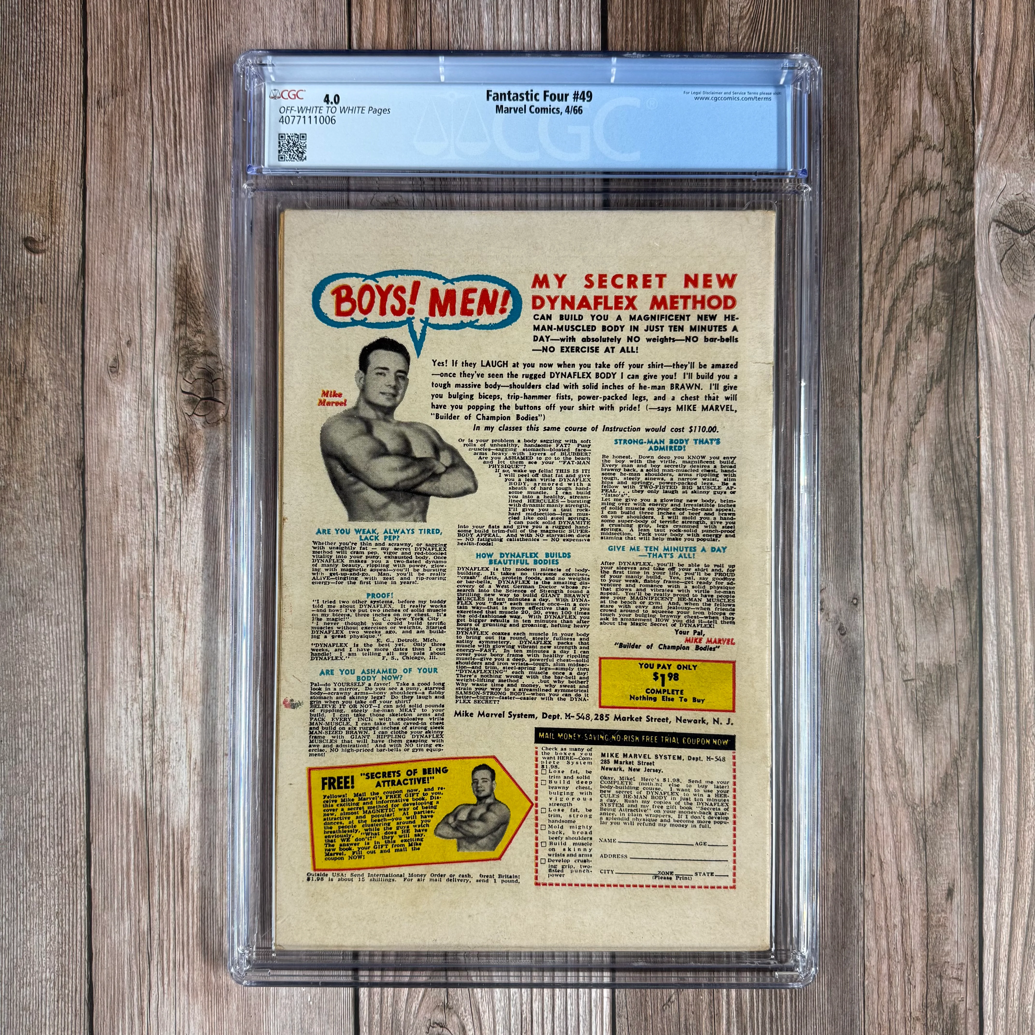 Fantastic Four #49 CGC 4.0 1st full appearance of Galactus, 1st cover and 2nd appearance of the Silver Surfer - Image 2