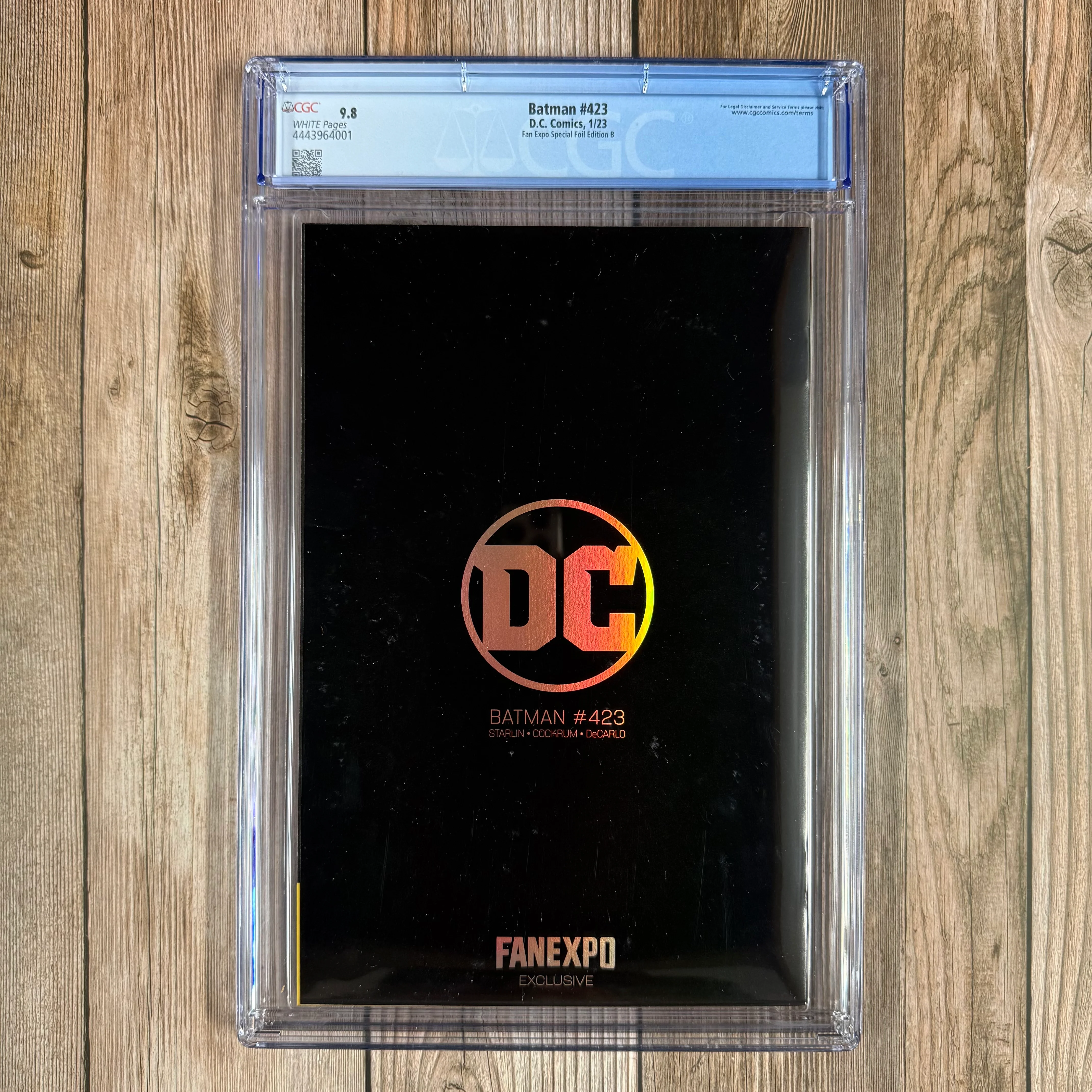 Batman #423 CGC 9.8 WP ICONIC cover art by Todd McFarlane, Fan Expo Special Foil Edition B, "Virgin" cover. - Image 2