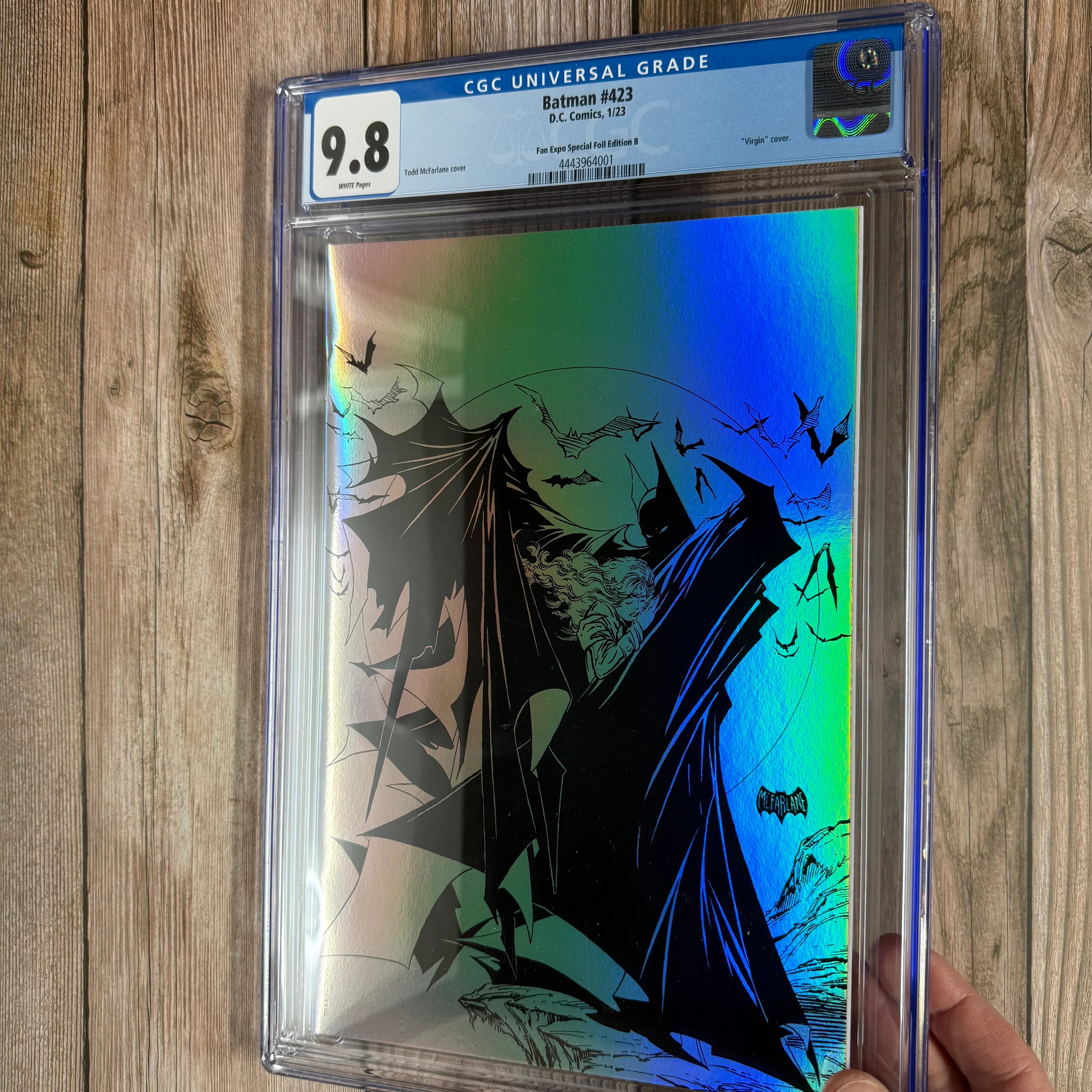 Batman #423 CGC 9.8 WP ICONIC cover art by Todd McFarlane, Fan Expo Special Foil Edition B, "Virgin" cover. - Image 3
