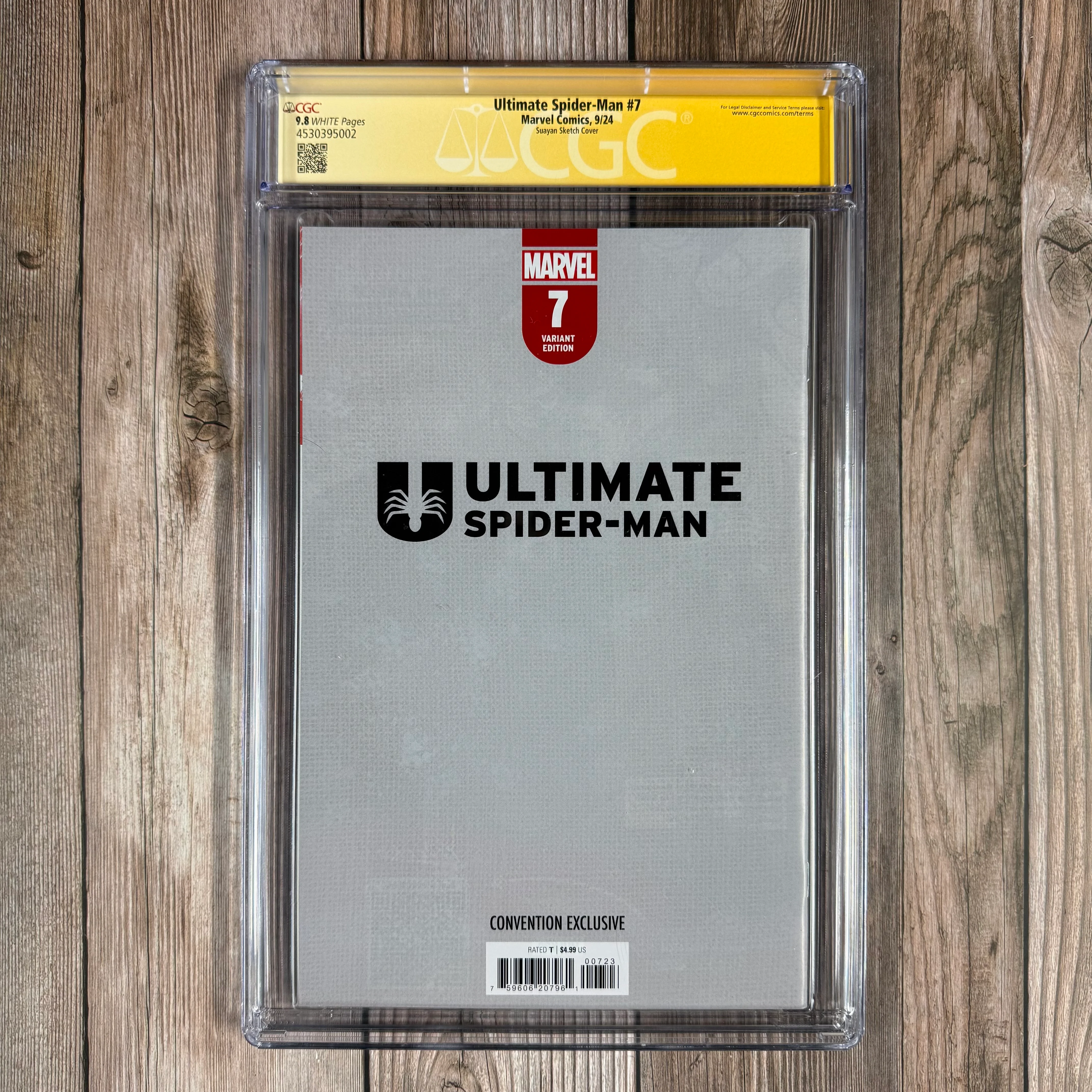 Ultimate Spider-Man #7 CGC 9.8 WP SS Signed & Sketch by Mico Suayan Suayan, Sketch Cover Limited to 500 Spider-Man #1 cover homage (cert:5002) - Image 2