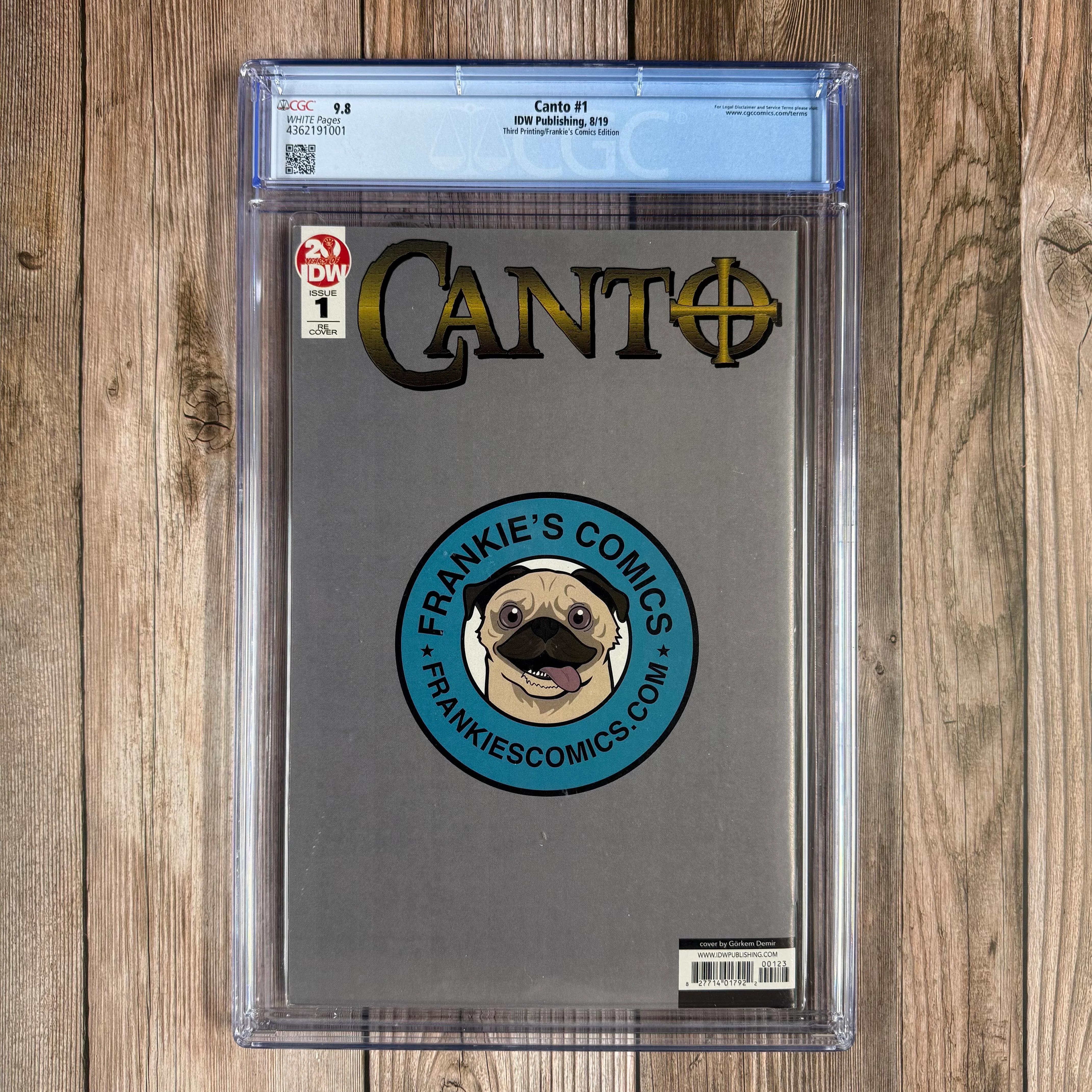 Canto #1 CGC 9.8 WP 3rd Print Frankie's Comics Edition, Virgin Cover by Görkem Demir - Image 2